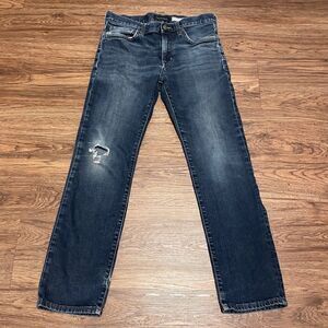 Aeropostale Men's Straight Leg Distressed Jeans Blue Size 32 x 32
